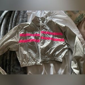 Metallic crop jacket